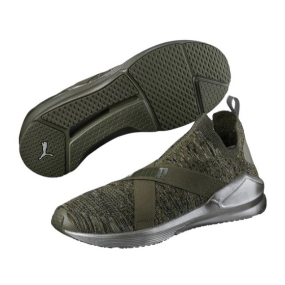 army green puma shoes